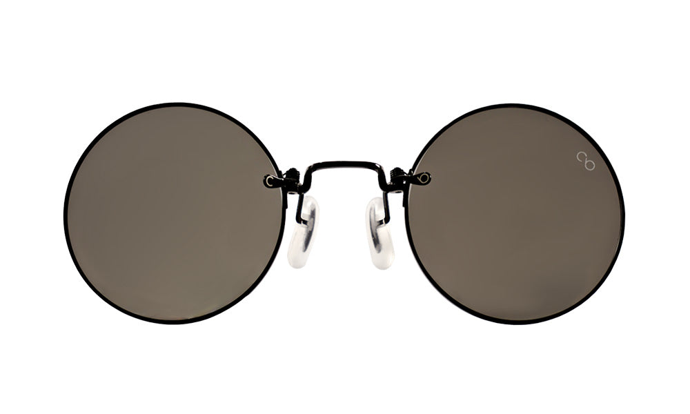 Black Circle Polarized Titanium Sunglasses