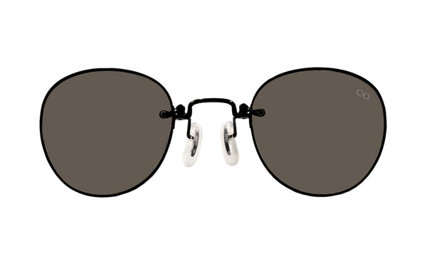 Black Round Women\'s Titanium Sunglasses Amazon.com: 100% Real Titanium No Screw Rimless Round  main image 4