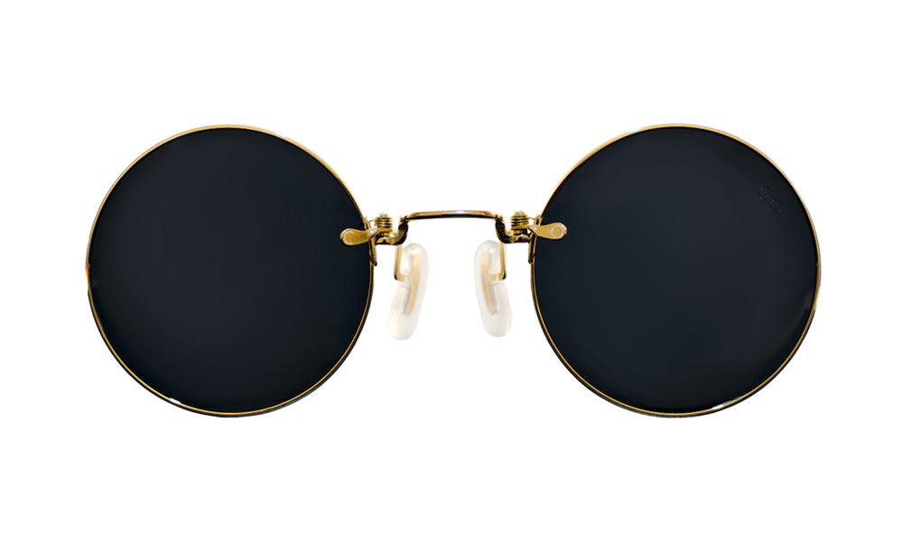 Gold Circle Polarized Titanium Sunglasses