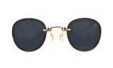 Gold Round Polarized Titanium Sunglasses