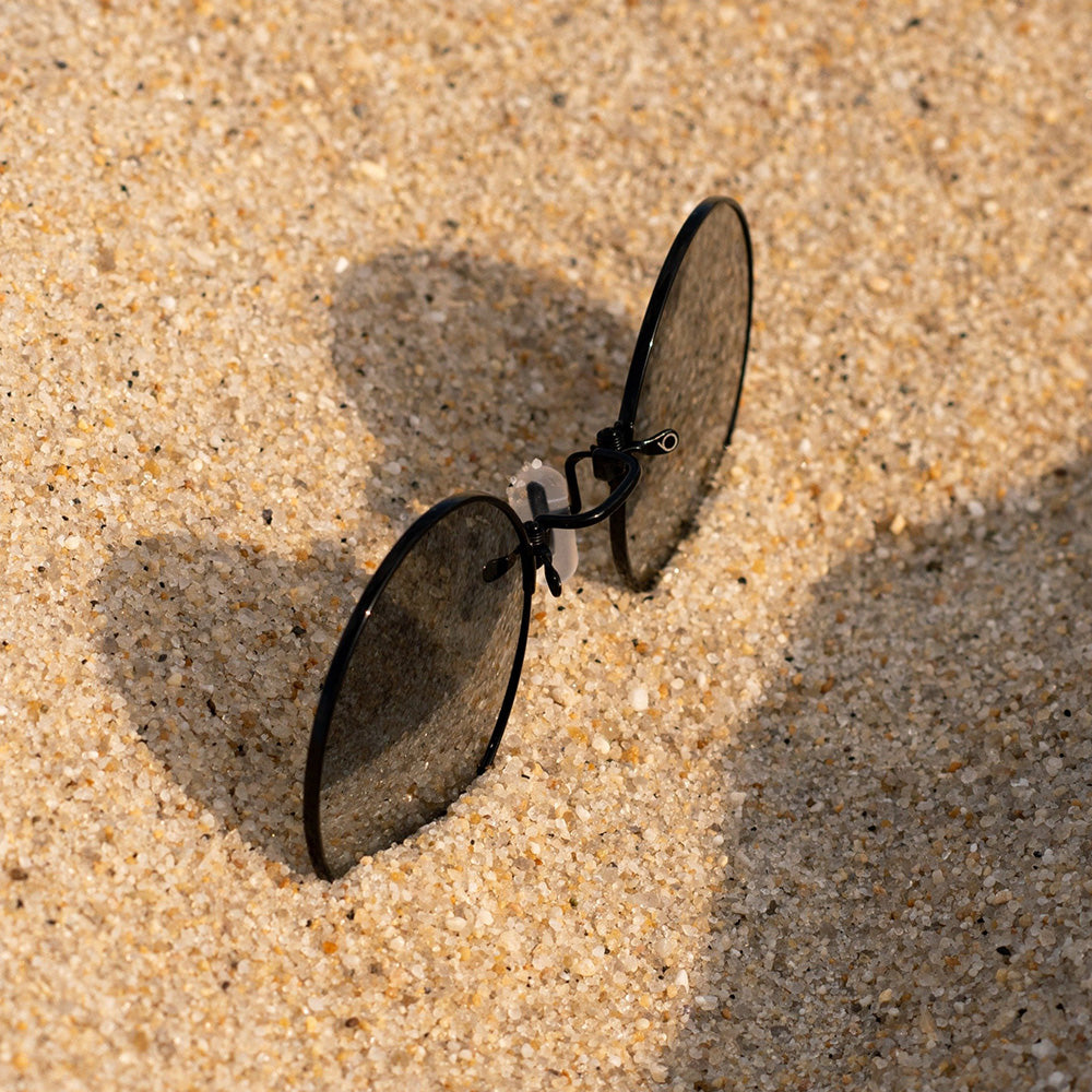 Black Circle Polarized Titanium Sunglasses
