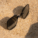 Black Hexagon Polarized Titanium Sunglasses