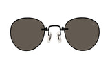 Black Round Polarized Titanium Sunglasses